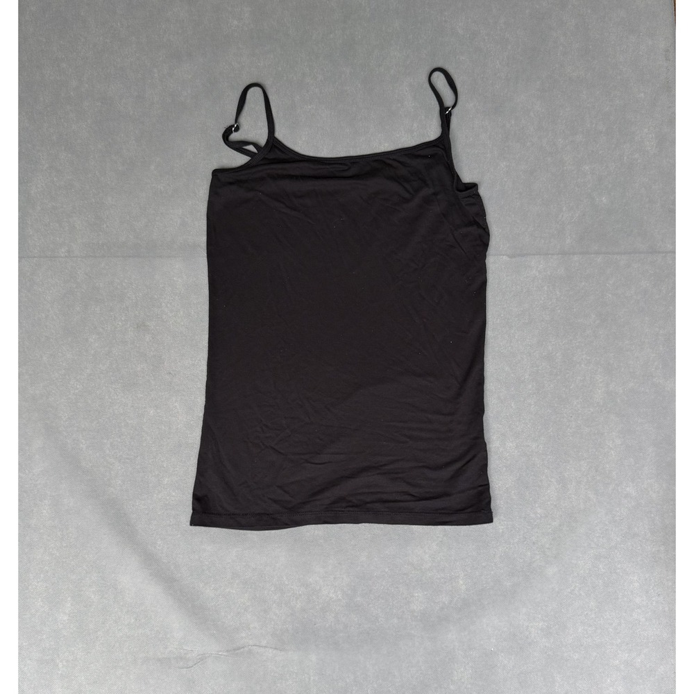 John Galt California Black Adjustable Strap Camisole Viscose Blend Tank Top